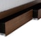 Baxton Studio Arthur Walnut Wood Queen Size Platform Bed with Built-In Shelves 164-10669 - alternate 10
